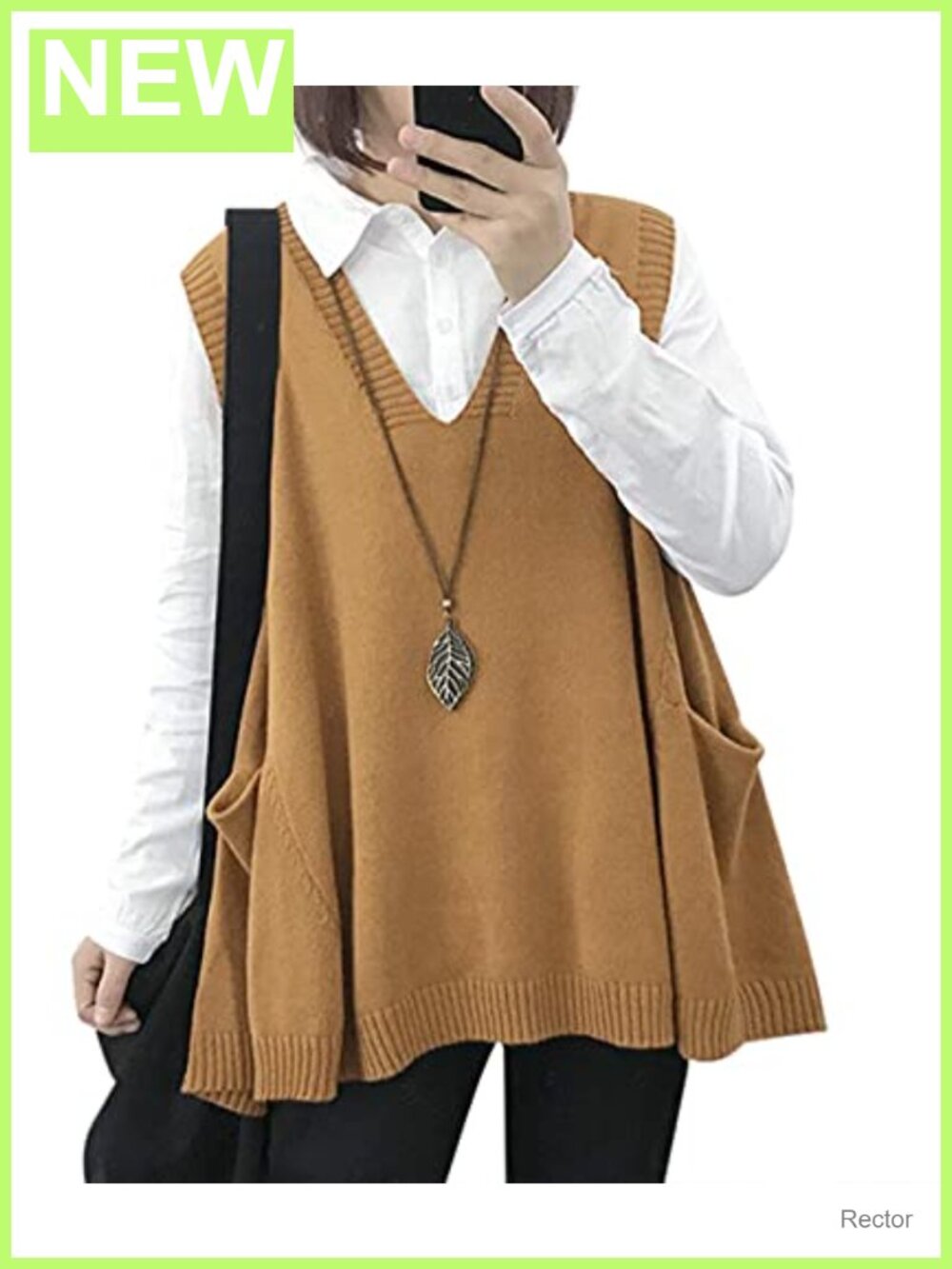 Oversized Cotton Knit Sweater Vest Sleeveless Pullover Tops